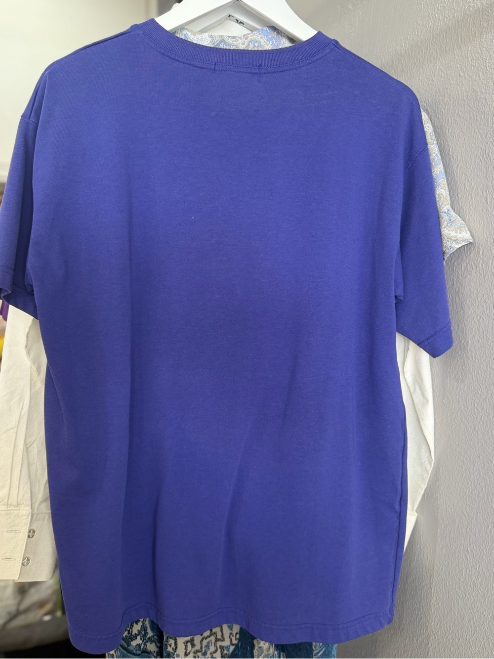 WoMen’s Purple Embroidered Short Sleeve Shirt - Picture 4 of 4